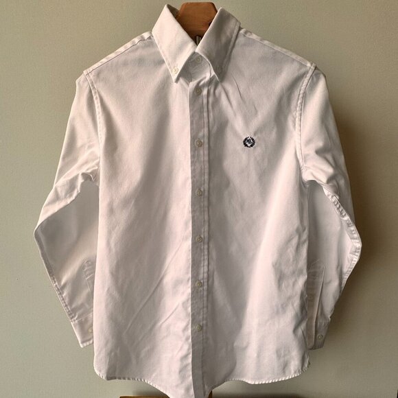 Ralph Lauren Cotton Blend Long Sleeve Button Down Shirt White - Picture 1 of 8